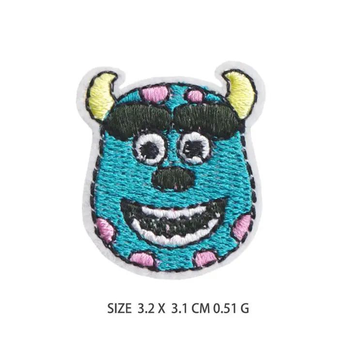 Patchs brodés de dessin animé mignon pour vêtements, autocollant de monstre Animal, Patch de fer sur