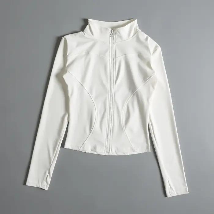 Veste de sport zip-up pour femme Gym Fitness - Veste d'entraînement recadrée pour le yoga et la course