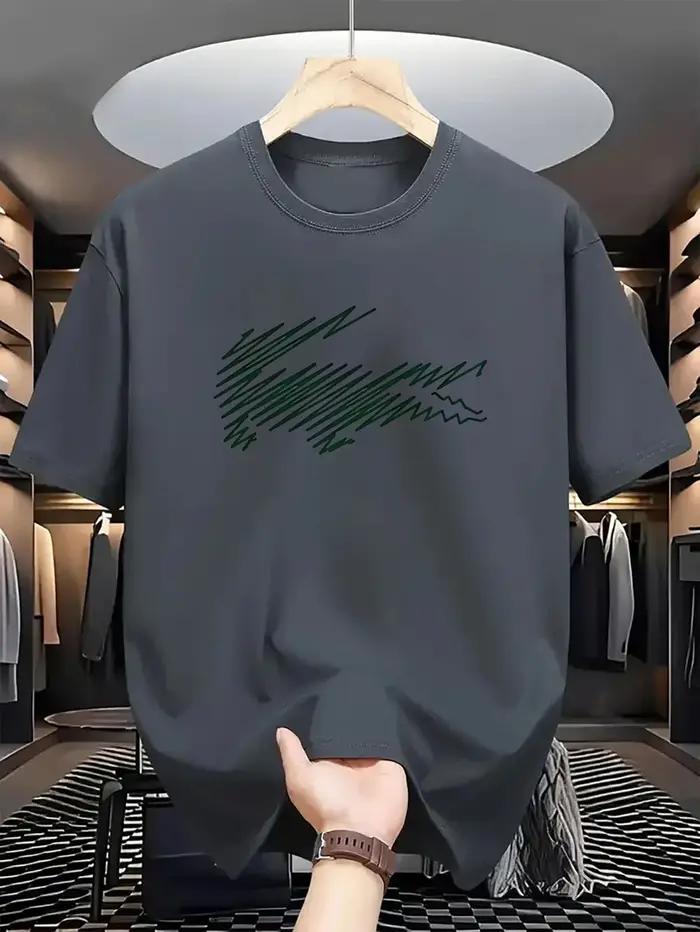 T-shirt imprimé de marque de luxe 2026 pour homme et femme, col rond, en coton, vêtements décontractés, hip-hop, manches courtes, tee-shirt unisexe