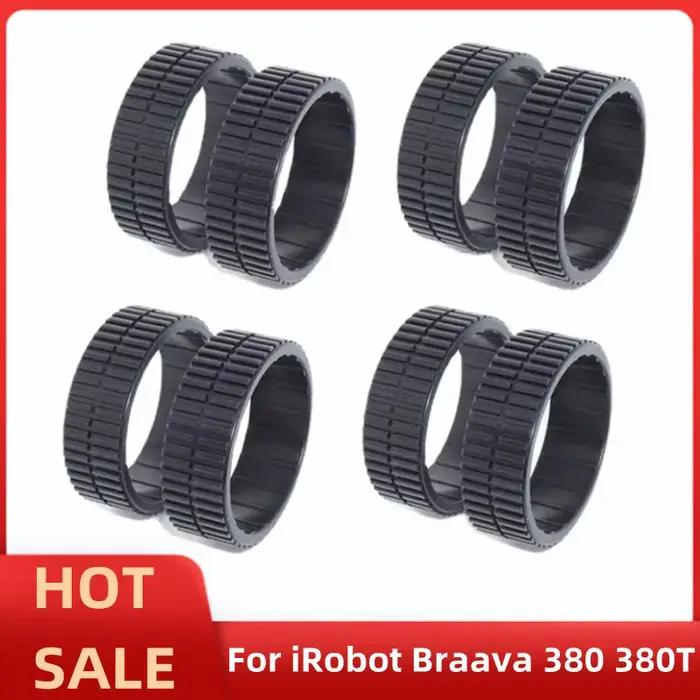 Pour iRobot Braava 320 321 345 375 380 380T 390 390T menthe 4200 5200 5200C roue d'aspirateur peau r