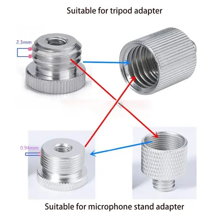 Adaptateur 5/8 "à 1/4", Compatible avec niveau Laser à filetage 1/4 et télémètre 5/8 ", trépied, sup