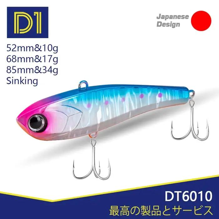 D1 pêche d'hiver haut pas VIB leurres 10g 17g 34g hochet coulant Vibration haute qualité Laser Pesca
