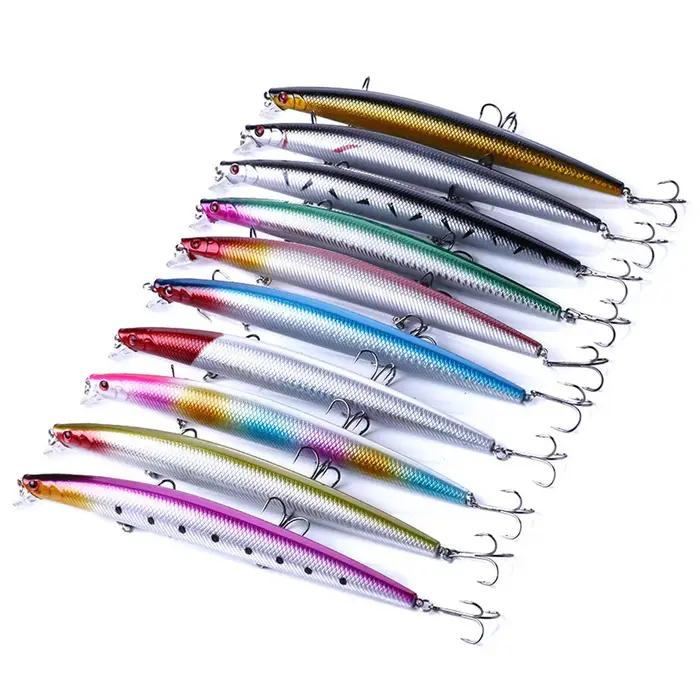 10 pièces/lot vairon 8g 9g 13.3g 26g leurre de pêche flottant appât dur Pesca attirail Jerkbait Swim