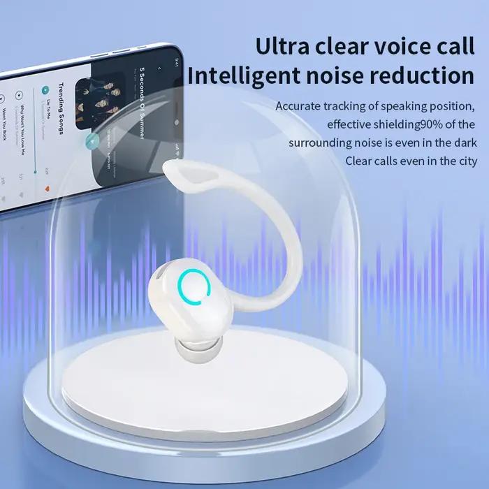 VAORLO-Écouteurs sans fil Bluetooth 5.2 avec micro, crochet d'oreille, casque de sport et de jeu, éc