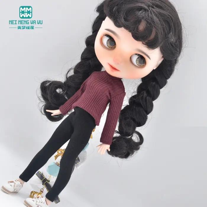 Convient aux accessoires de vêtements de poupée Blyth Azone OB22 OB24, pull à col roulé de couleur b