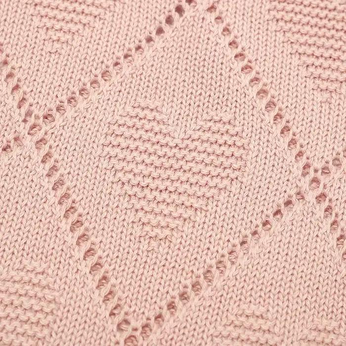 Couvertures pour bébé Super doux nouveau-né coton tricot mois poussette pépinière lange d'emmaillota