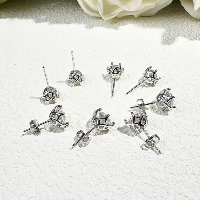 JoyceJelly 1/2/4CT VVS D couleur Moissanite coupe russe 8H8A laboratoire diamant boucles d'oreilles