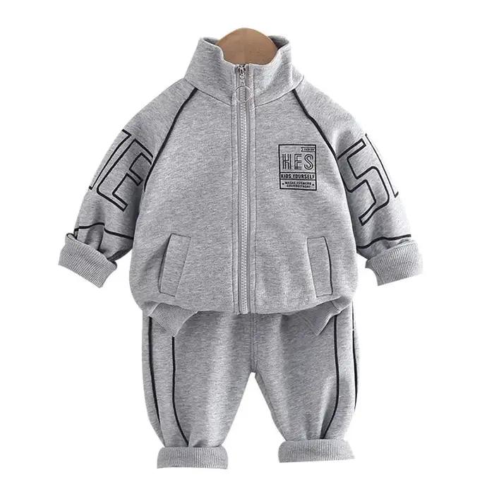 Nouveau printemps automne bébé vêtements Costume enfants garçons veste pantalon 2 pièces/ensembles e