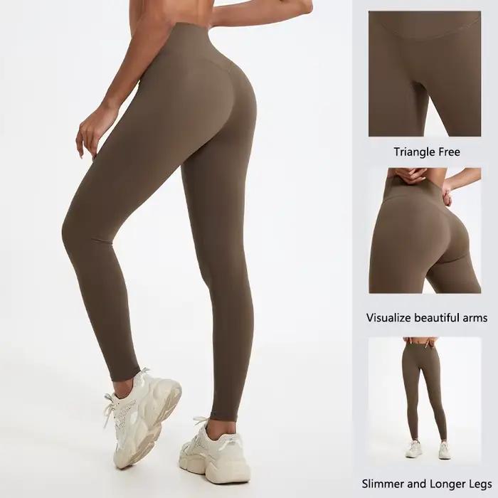 Pantalon de survêtement taille haute pour femme, effet push-up et gainant, idéal pour la gym, la cou
