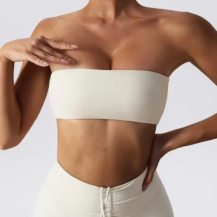 Soutien-gorge tubulaire sans bretelles femme - Sous-vêtement sport yoga gym fitness confortable