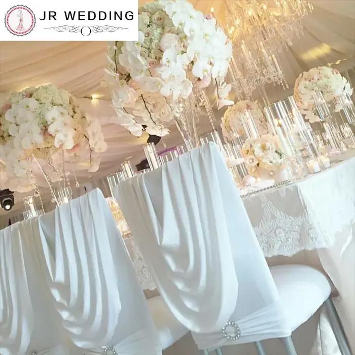 Chiavari-Juste de dossier de chaise avec cantonnière et bande de diamants, décoration de mariage, dr