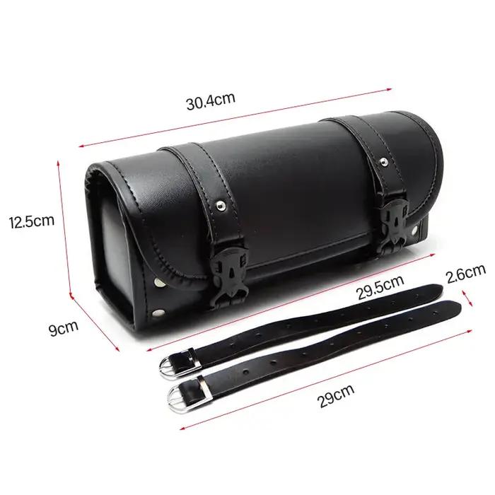 Sacoches de moto en cuir PU, sac à outils pour fourche avant et queue, bagages pour Harley Chopper B