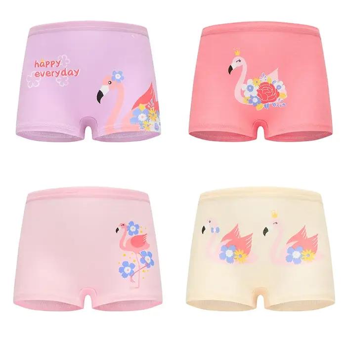 4 pièces/lot conception enfants filles culottes coton doux joli dessin animé licorne enfant sous-vêt