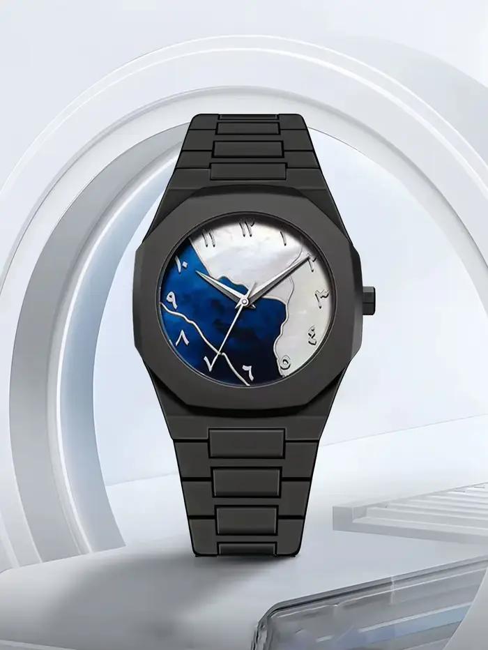 LUCKYFOXNew montres haut de gamme tendance pour hommes graffiti art montres à quartz