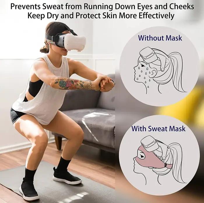 Pour Oculus Quest 2 accessoires VR masque couverture respirant bandeau de sueur casque de réalité vi