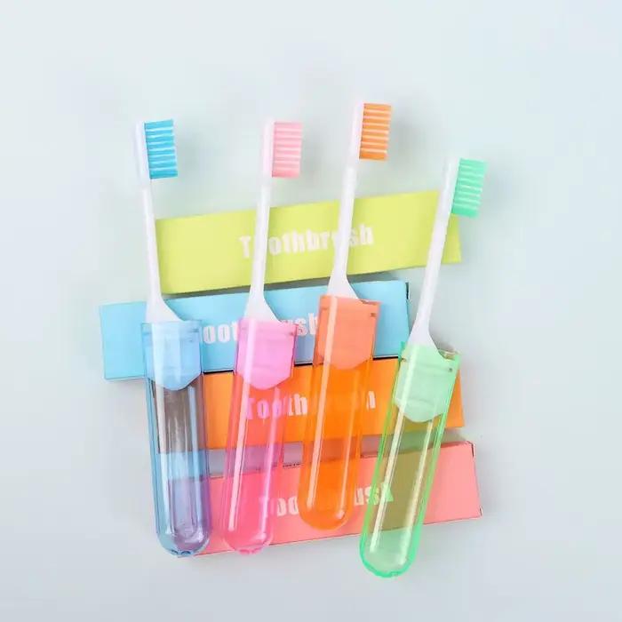 Brosse à dents pliante en plastique souple, brosse à dents d'extérieur, livres oraux utiles, voyage