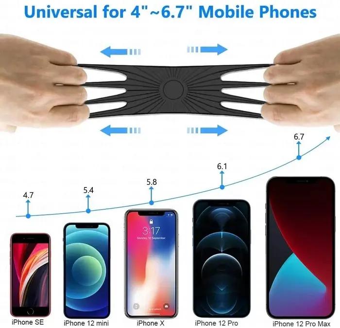 Support de téléphone portable pour vélo moto compatible iPhone Samsung Xiaomi pour déplacements sécurisés et pratiques