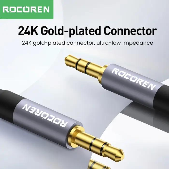Rocoren-Câble audio mâle à mâle, jack 3.5mm, jack 3.5mm, audio m x, câble pour téléphone, sauna, tél
