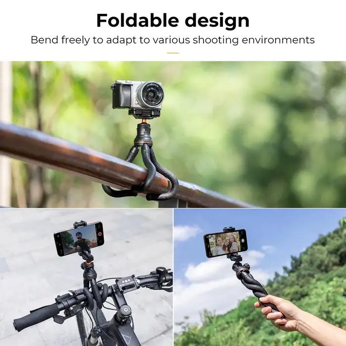 Trépied pour appareil photo K&F CONCEPT, nouveau trépied flexible et polyvalent, mini trépied réglab
