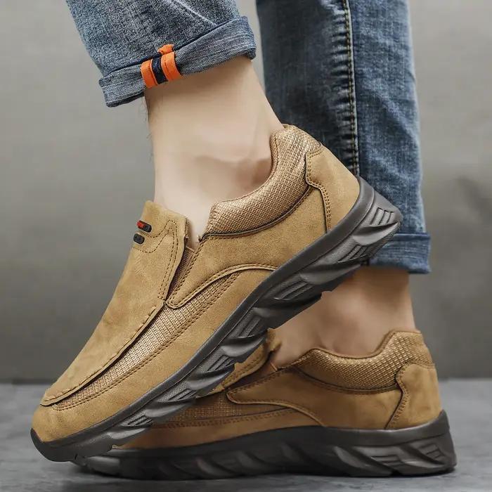 Mocassins homme cuir respirants 2024 - Baskets plates confortables - Chaussures décontractées nouveau modèle