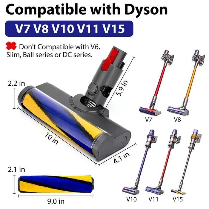 Brosse laser pour Dyson V8, V15, V10, V11, V7, remplacement de la tête de brosse à rouleau, pièces d
