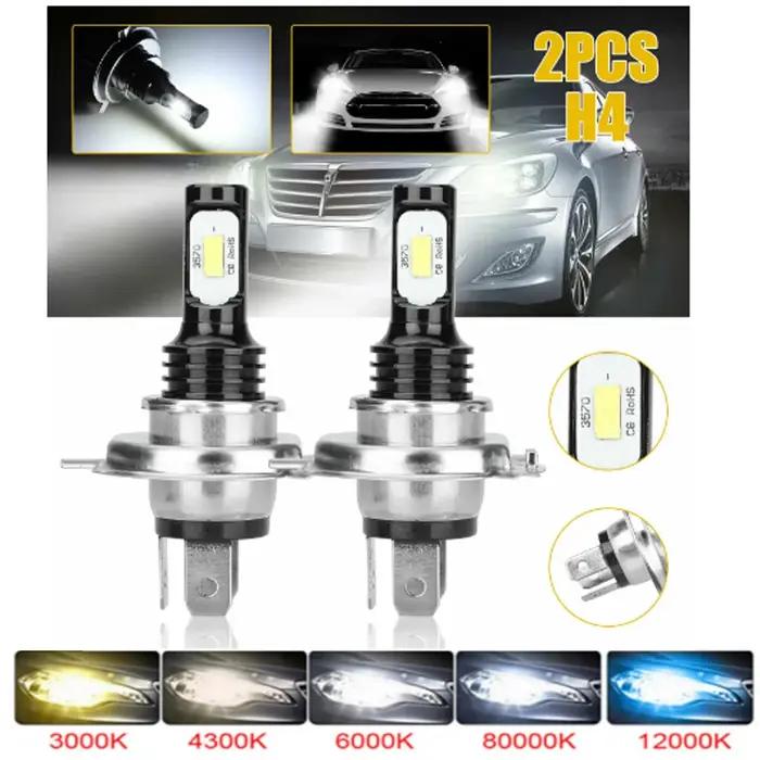 2Pcs CSP H4 H7 LED Ampoules Phare H11 H8 H9 Voiture Brouillard Lumière 9005 HB3 9006 HB4 H1 H3 H16JP