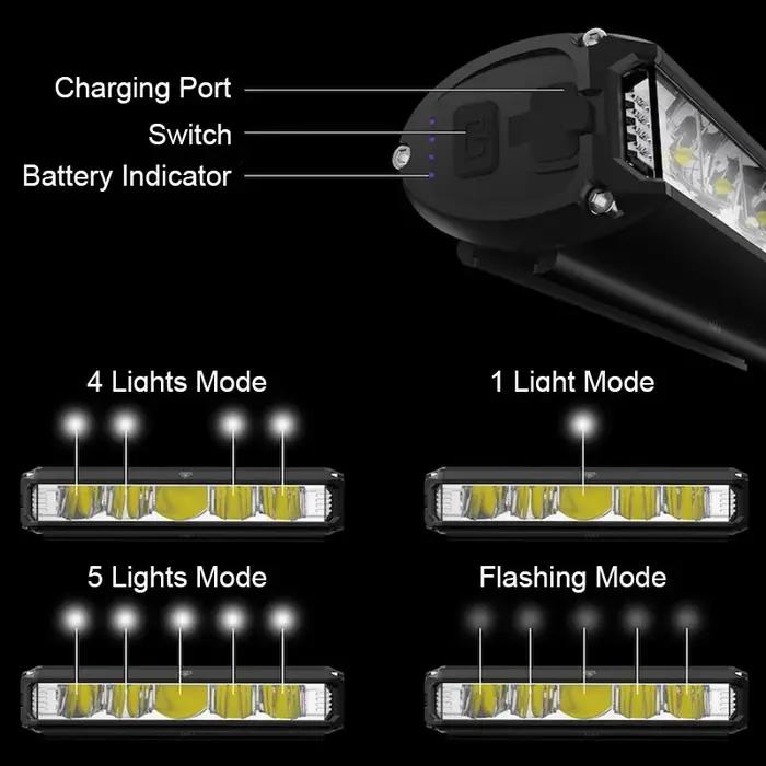 Feu de vélo 8000mAh EOS610 640, lampe de poche étanche, chargeur USB, lampe de cyclisme sur route et