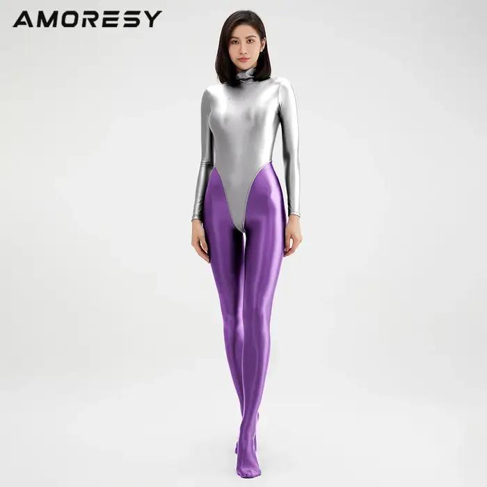 Maillot de bain femme une pièce manches longues col haut - Body surf sexy fermeture éclair dos