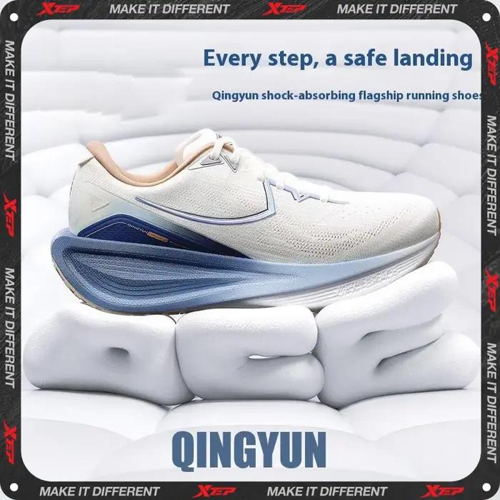 Xtep QINGYUN-Chaussures de course légères pour homme, souliers de sport avec absorption des chocs, b