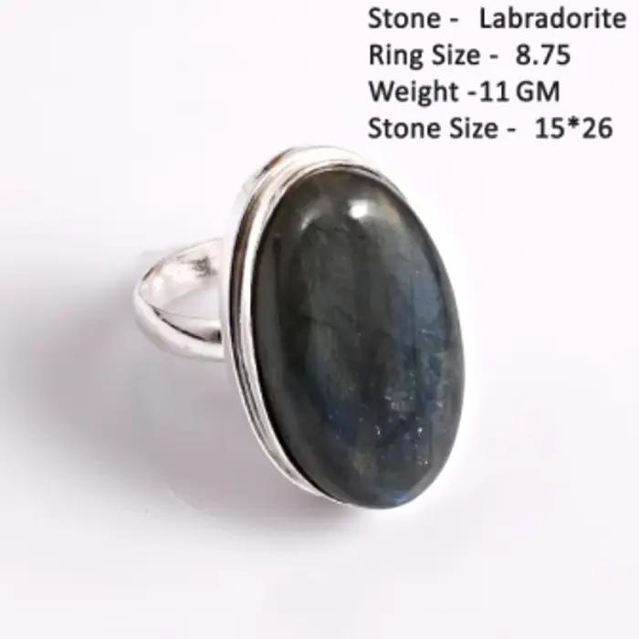Bague en Malachite, Amazonite, Turquoise, Jaspe, Agate, Charoïte, Topaze Bleue, Labradorite, Pierre