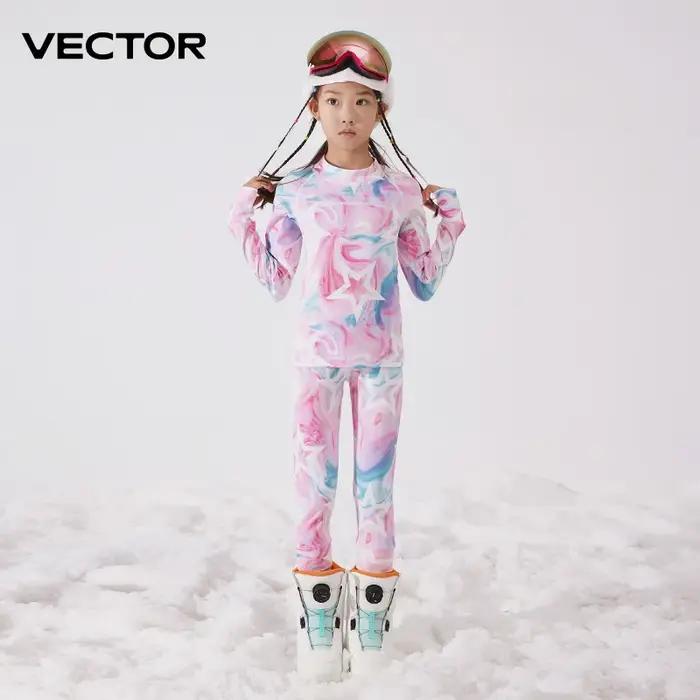 VECTOR enfants Ultra doux hiver séchage rapide Base superposition ensemble microfibre polaire sous-v