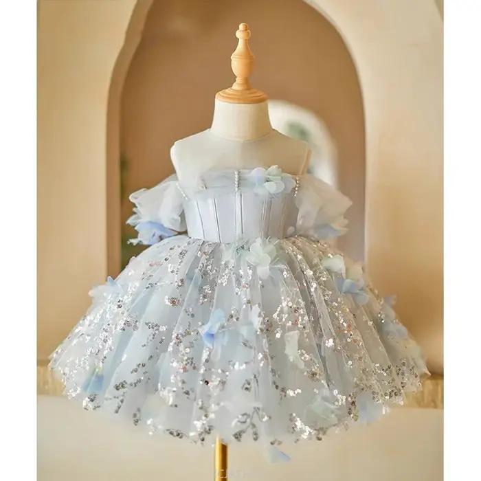 Robe d'hôte pour filles, tenue de concours de princesse pour enfants, tenue de spectacle de Piano, f