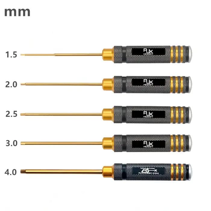 RJX-Clé hexagonale super dure plaquée pour personnes âgées, kit d'outils de tournevis HSS pour modèl