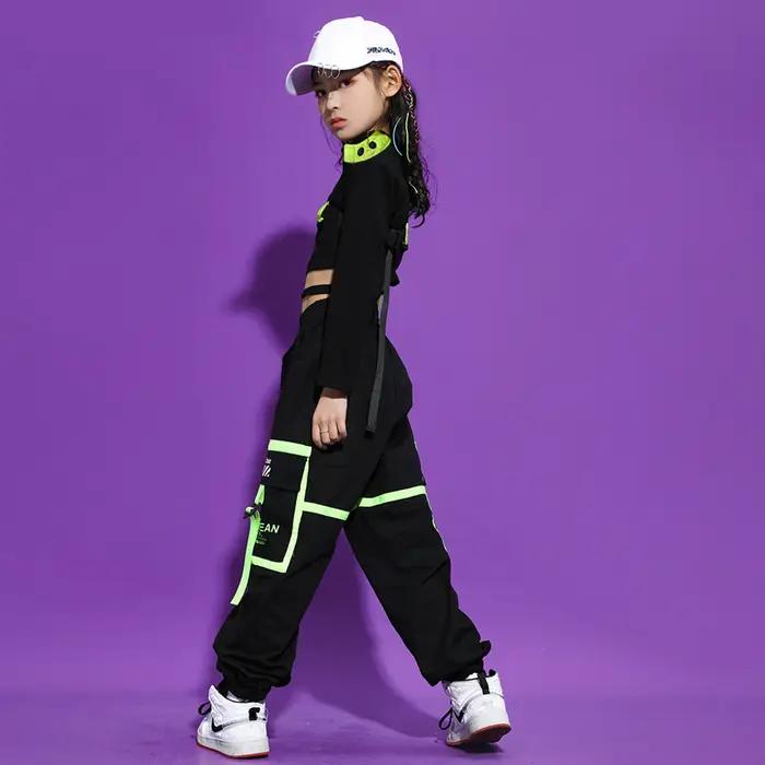 LOLANTA-Ensemble haut court et pantalon cargo pour filles, vêtements de danse hip hop, tenues active