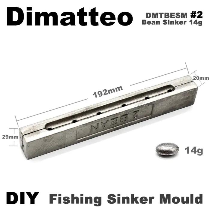 Dimatteo bricolage moule de plomb de haricot de pêche DMTBESM/ # 2 Plombs de Haricots 14g 6 Cavités