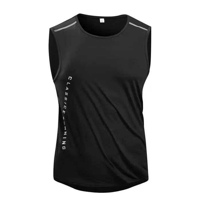 CHRLCK gilet de course pour hommes séchage rapide débardeur de gymnastique hommes Fitness chemise sa