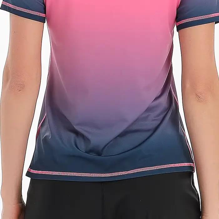 T-Shirt Sport Femme Manches Courtes Impression 3D Respirant Yoga Running Occasions Spéciales
