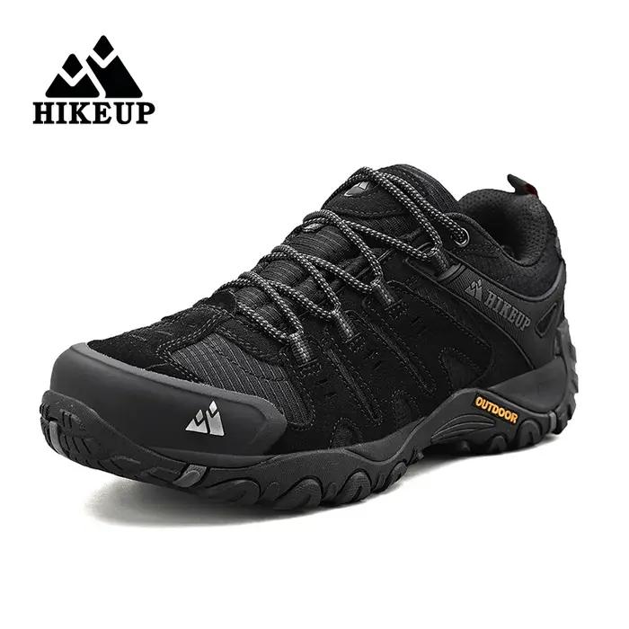 HIKEUP chaussures de randonnée pour hommes chaussures d'extérieur en daim et cuir résistant à l'usur