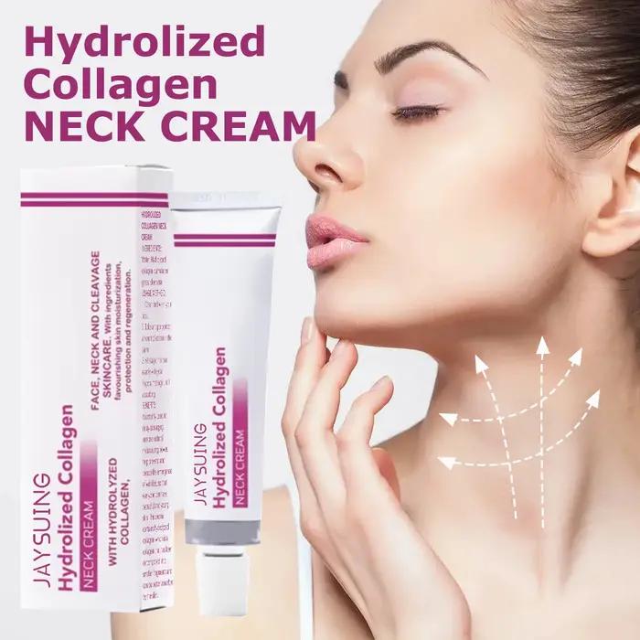 Silvertsuing-Crème au collagène hydrolysée pour le cou, lisse et éclaircit, déforme, hydratant, ridu