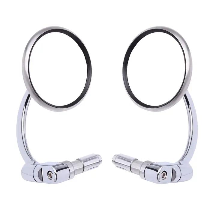 Rétroviseurs ronds universels chromés pour motos, 7/8 pouces, pour Honda, kawasaki, Triumph, Yamaha,