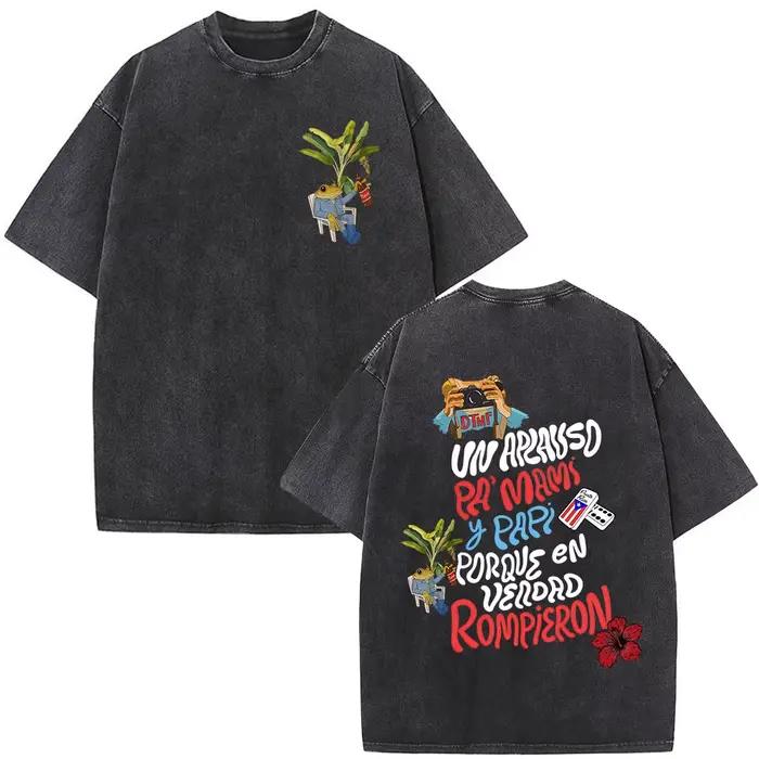T-shirts vintage délavés Bad Bunny Debi Tirar Mas Fotos DTMF – Vêtements pour hommes, mode, t-shirts