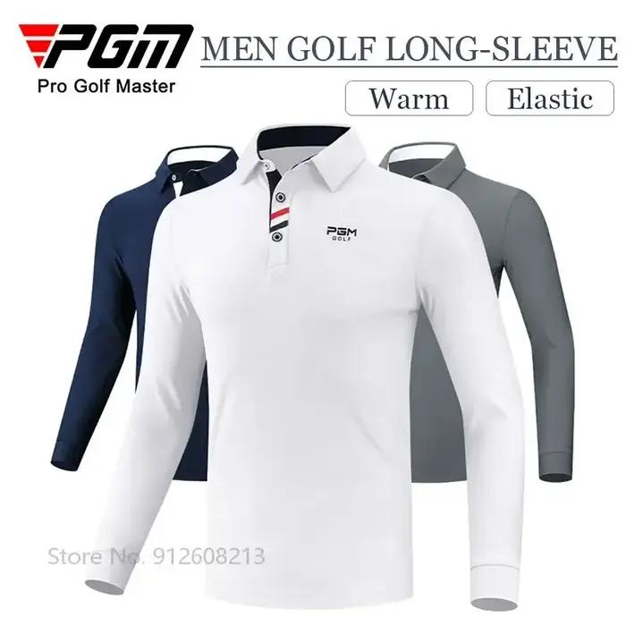 PGM – maillot de Golf à manches longues pour homme, haut chaud et extensible, doux et décontracté, c