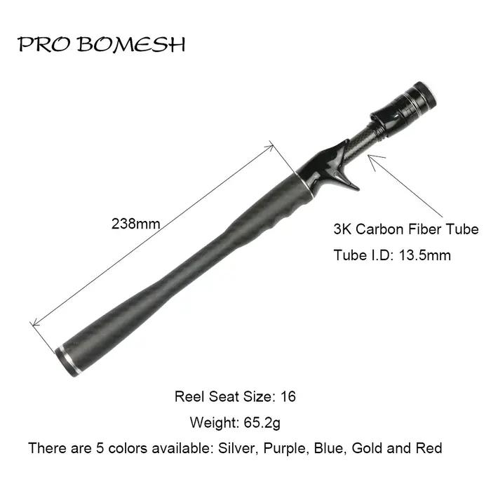 Pro Bomesh filature coulée pleine longueur en Fiber de carbone poignée Kit truite canne à pêche bric