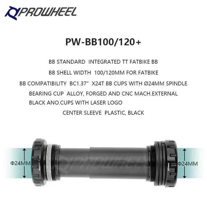 PROWHEEL pédalier de vélo de neige pédalier Fatbike 176/192mm support inférieur Compatible pour SRAM