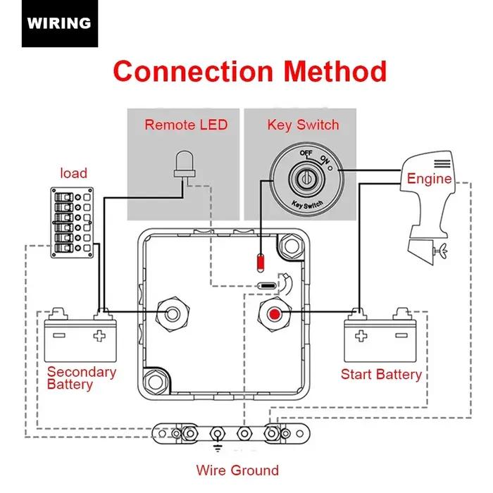 Isolateur de batterie double intelligent 12V ou 24V, relais de Charge divisé sensible à la tension,