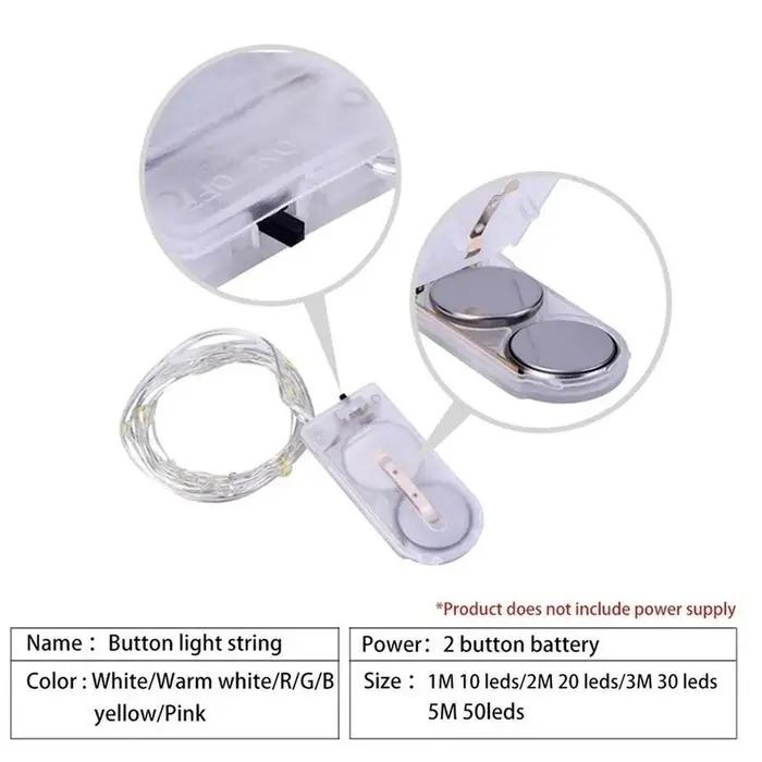 10 pièces 1M 2M 3M 5M fil de cuivre LED guirlandes lumineuses éclairage de vacances guirlande féeriq