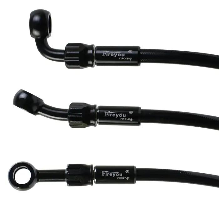 AN3 tuyau de frein tressé moto Tube d'embrayage hydraulique maître-cylindre huile de frein DOT tuyau