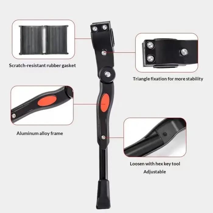 Béquille de vélo fiable, 1 pièce, support réglable, idéal pour les vélos de route et de course