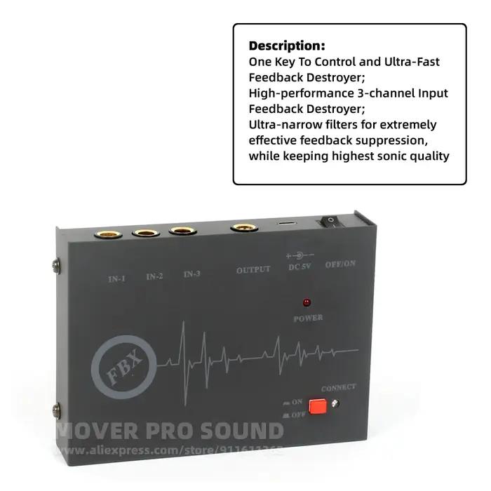 Microphone suppresseur de traitement portable, destructeur de feedback, processeur de signal audio,