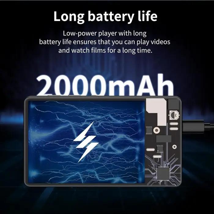 Lecteur MP3 80 Go (64 Go + 16 Go) pour Android avec Bluetooth et WiFi, écran tactile complet de 4,0